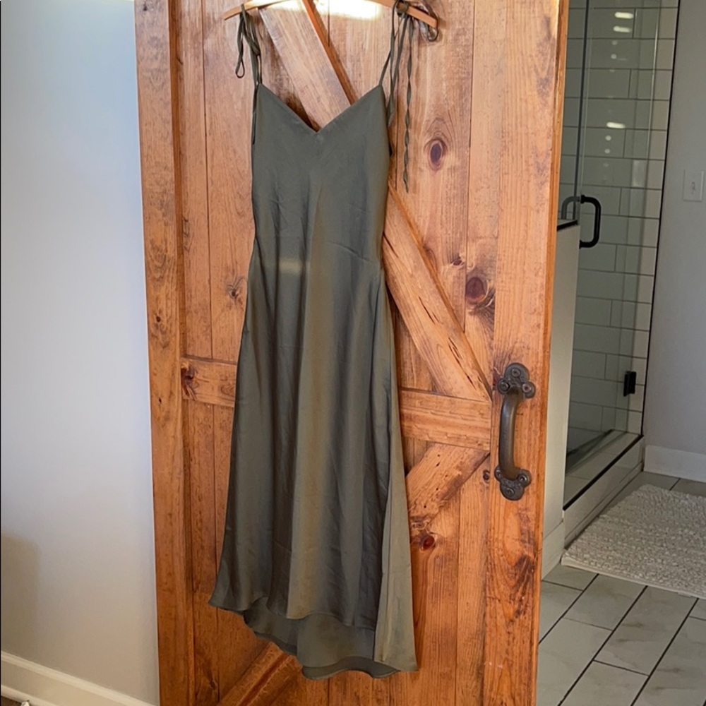 Satin midi dress
